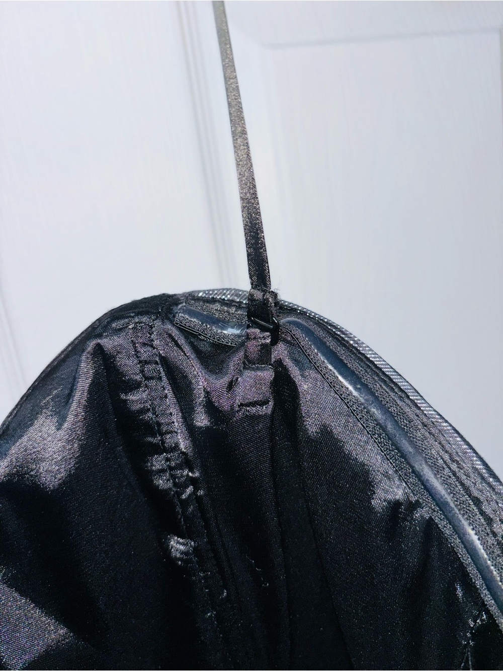 bebe Black Shimmery Zip-Front Ruched Bustier Camisole - Picture 3 of 5